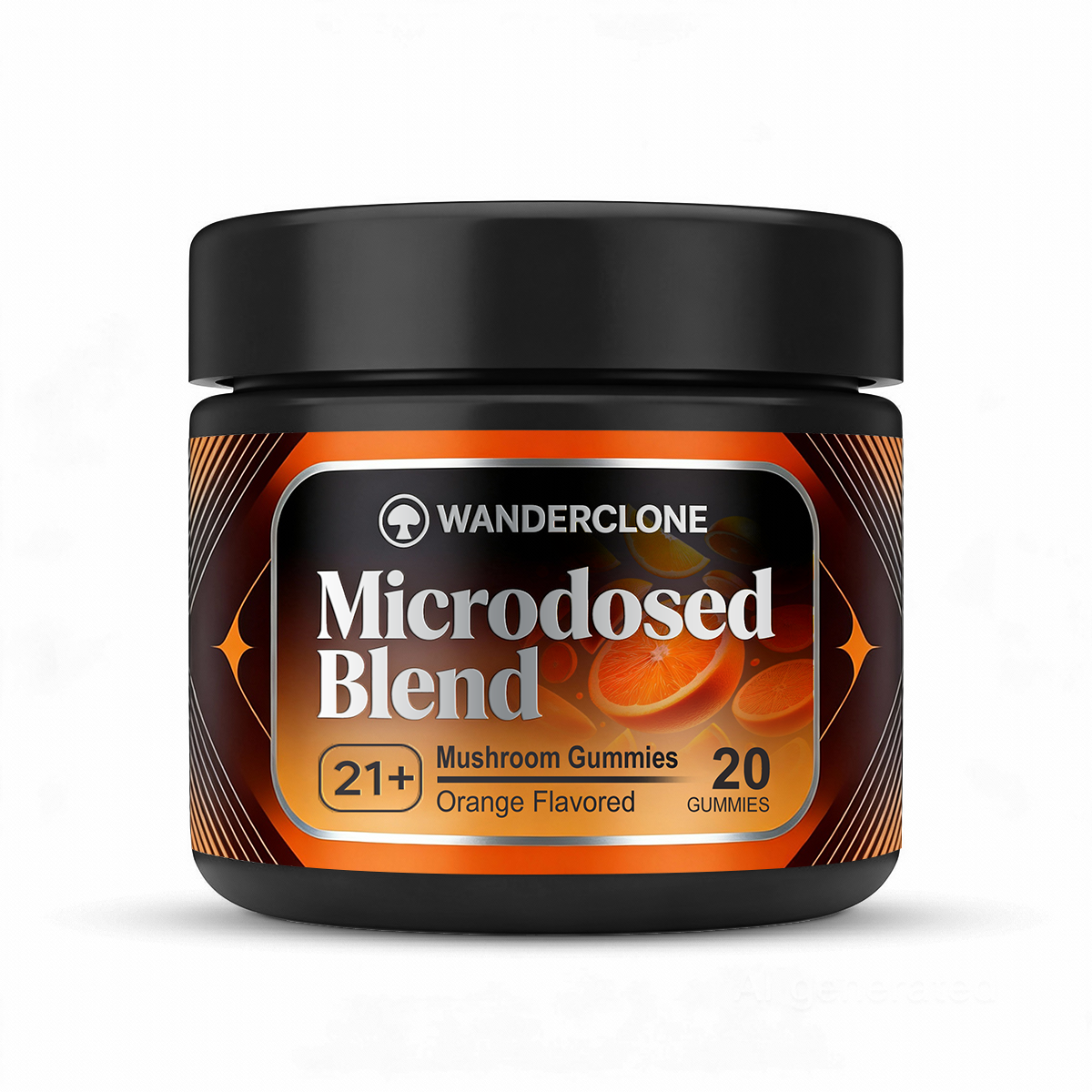 Wanderclone Road Trip - MICRODOSED Gummies + Functional Mushrooms - Orange