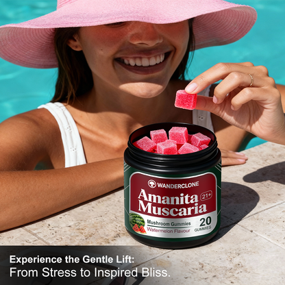 Wanderclone™ Amanita Muscaria Magic Mushroom Gummies - Watermelon