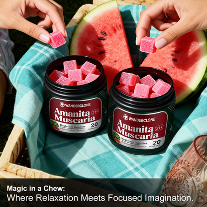 Wanderclone™ Amanita Muscaria Magic Mushroom Gummies - Watermelon